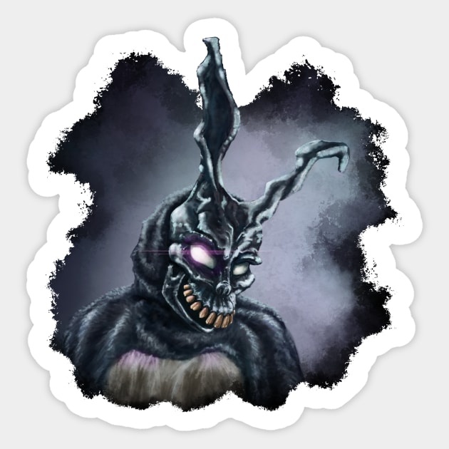 Frank the Bunny Sticker by MalSemmensArt